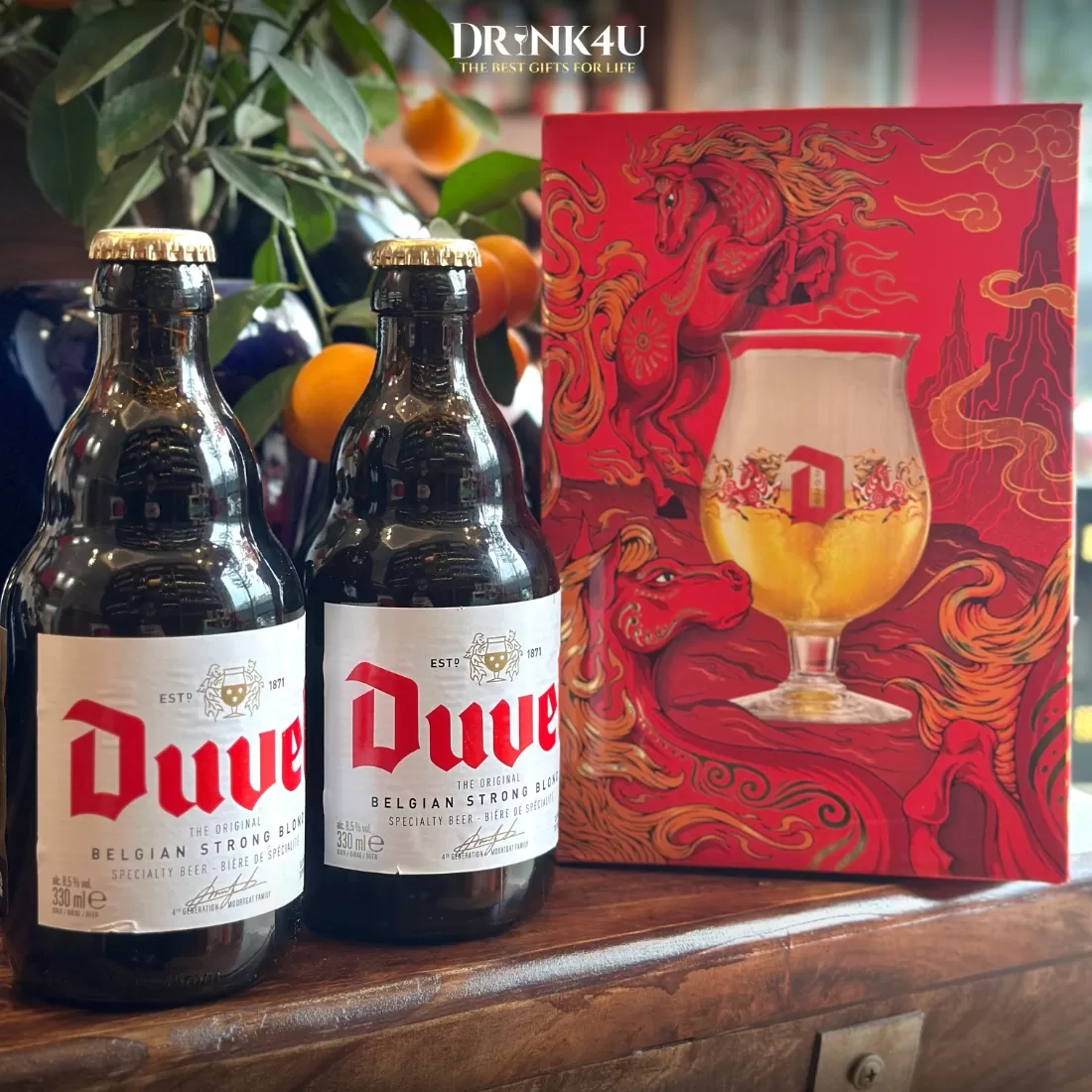 XÁCH BIA BỈ DUVEL 4 +1 NEW YEAR EDITION