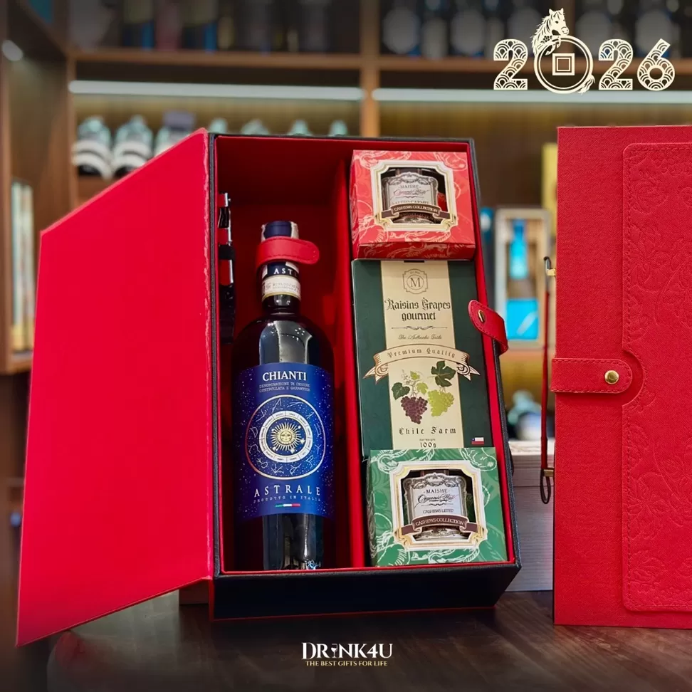 HỘP QUÀ TẾT RƯỢU VANG Ý ASTRALE CHIANTI