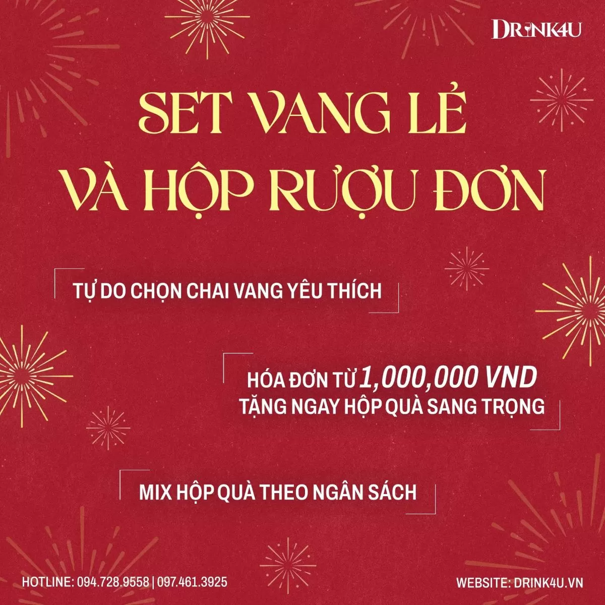 SET VANG LẺ VÀ HỘP RƯỢU ĐƠN