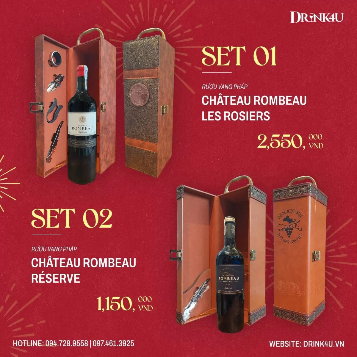 SET VANG LẺ VÀ HỘP RƯỢU ĐƠN