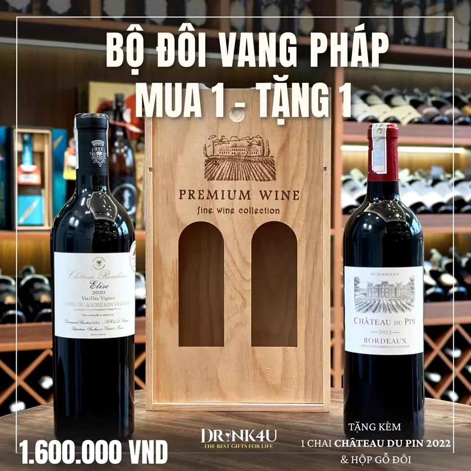 KHUYẾN MẠI KHI MUA RƯỢU VANG PHÁP CHÂTEAU ROMBEAU ÉLISE VIEILLES VIGNES