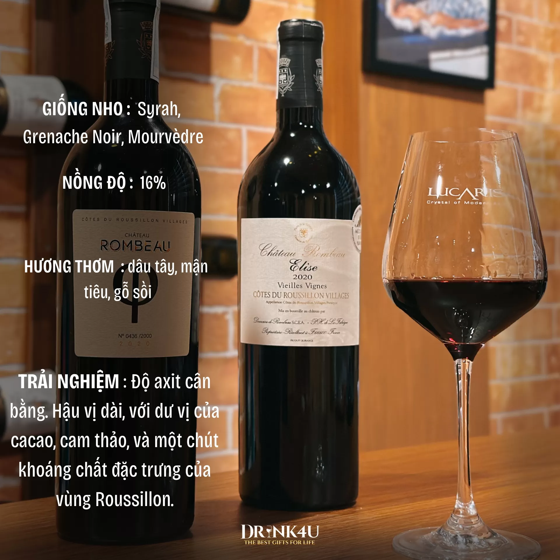 RƯỢU VANG PHÁP CHÂTEAU ROMBEAU ELISE VIEILLES VIGNES