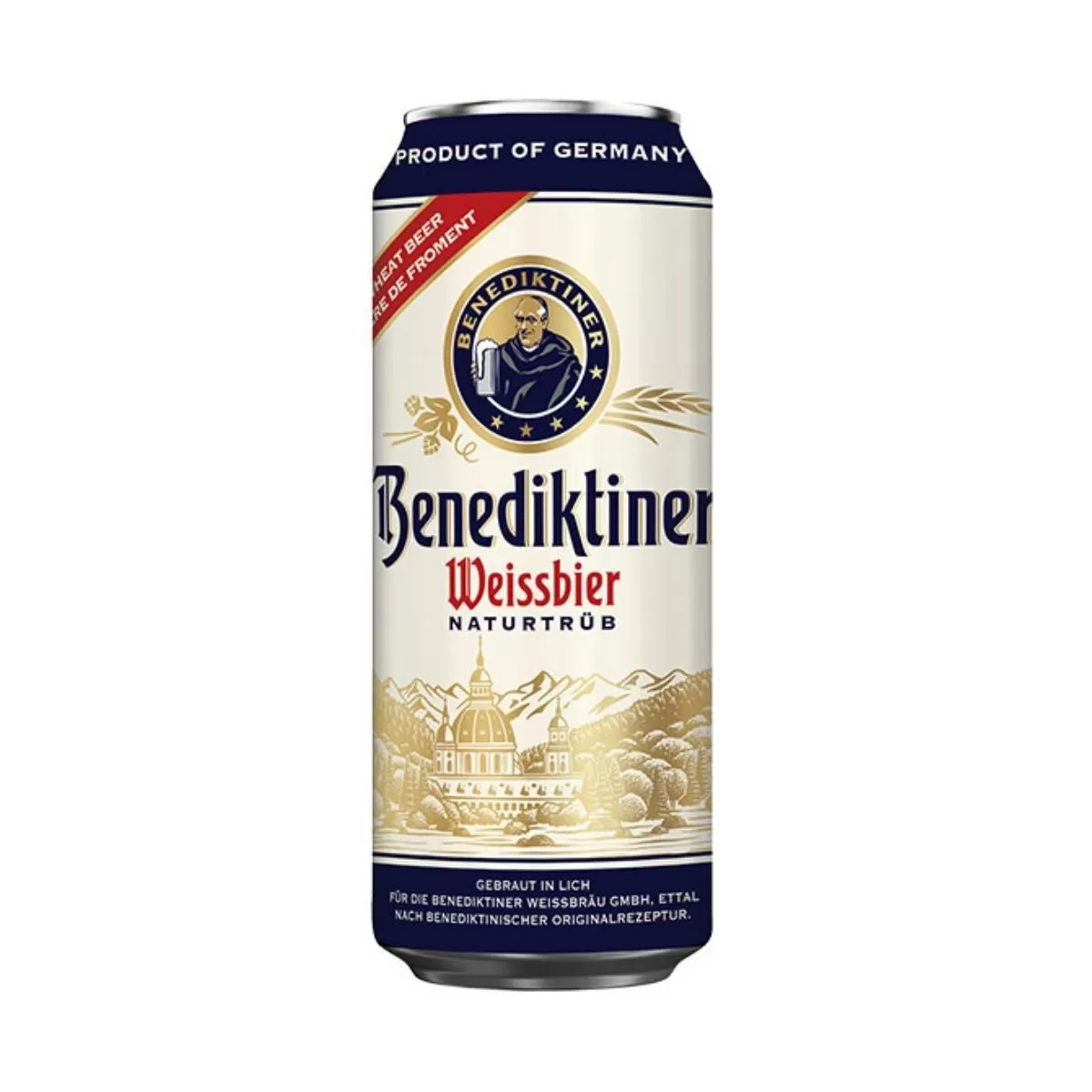 Bia Đức Benediktiner Naturtrub 5,4% - 500ml - thùng 24 lon