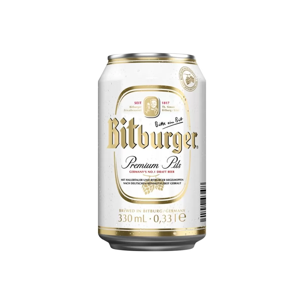 Bia Đức Bitburger Premium Pils 4,8% - 330ml - thùng 24 lon