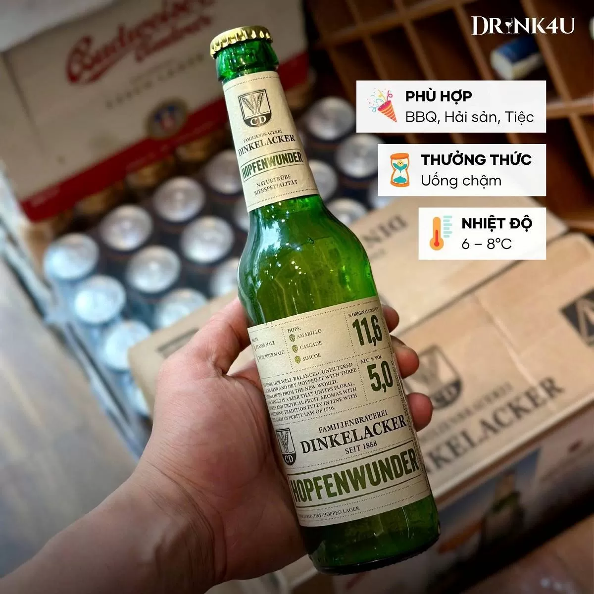 BIA DINKELACKER HOPFENWUNDER – BIA LAGER TRUYỀN THỐNG CỦA ĐỨC KẾT HỢP HOA BIA THEO HƯỚNG HIỆN ĐẠI