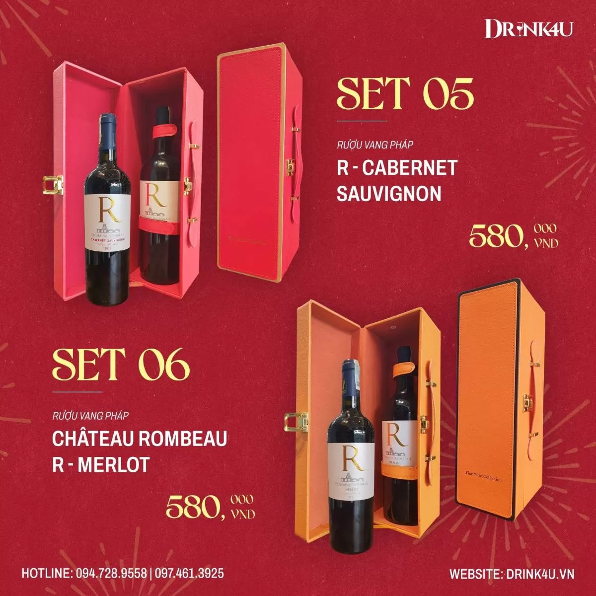 SET VANG LẺ VÀ HỘP RƯỢU ĐƠN