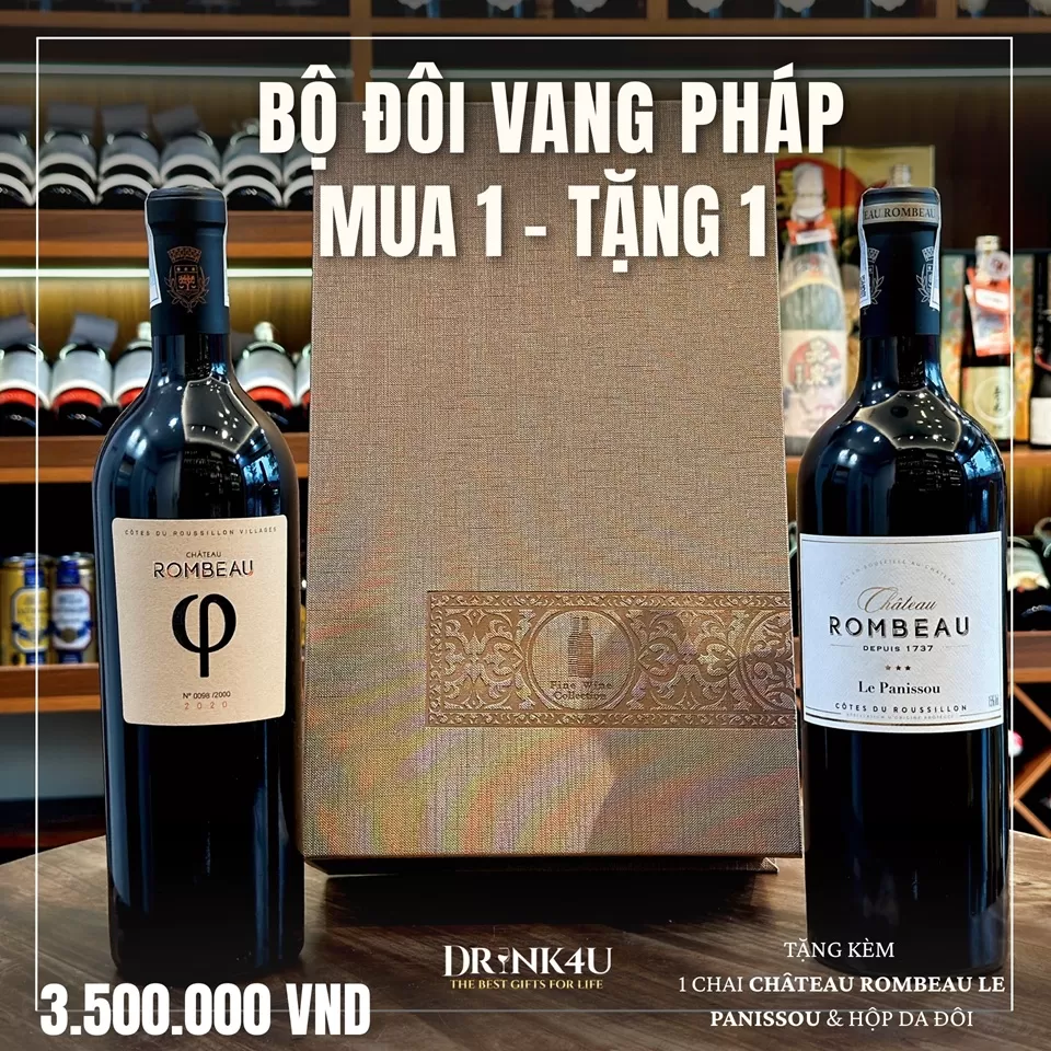 KHUYẾN MẠI KHI MUA RƯỢU VANG PHÁP CHÂTEAU ROMBEAU PHI