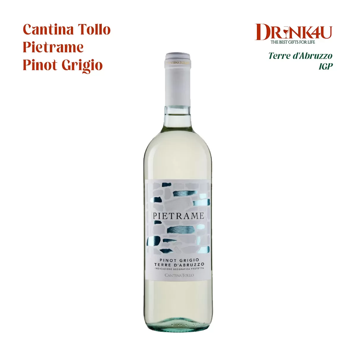 RƯỢU VANG Ý CANTINA TOLLO PIETRAME PINOT GRIGIO TERRE D'ABRUZZO
